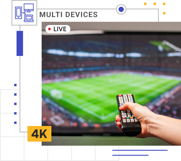 Ballon de football et stade illustrant les avantages de l'abonnement IPTV 12 mois